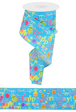 Load image into Gallery viewer, 2.5" HAPPY BIRTHDAY Ribbon (10 Yards)