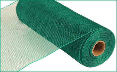 Deco Poly Mesh Ribbon : Non Metallic Emerald Green - 10 Inches x 10 Yards (30 Feet)
