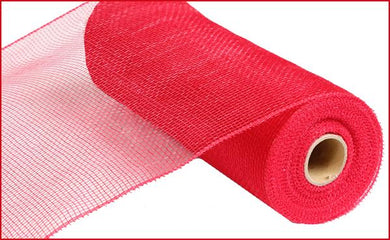 Deco Poly Mesh Ribbon : Non Metallic Red - 10 Inches x 10 Yards (30 Feet)