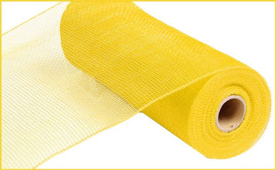 Deco Poly Mesh Ribbon : Value Yellow - 10 Inches x 10 Yards (30 Feet)