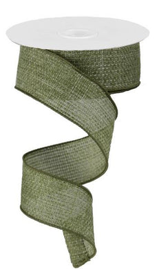 Solid Wired Ribbon : Fern Green - 1.5 Inches x 10 Yards (30 Feet)