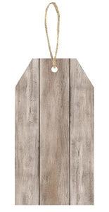 Blank Tag Wooden Sign : Grey - 12 Inches x 6.5 Inches