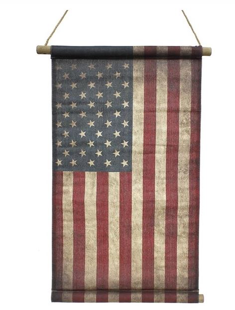 USA Flag Banner : - 30 Inches Tall and 19.75 Inches Long