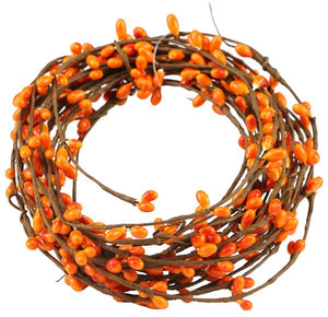 Pip Berry Garland : Orange - 21.5 Feet Long