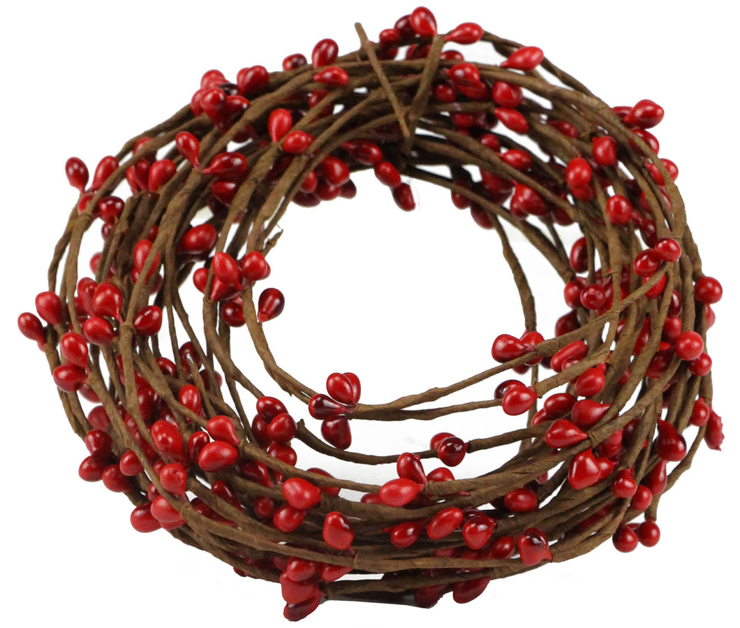 Pip Berry Garland : Red - 21.5 Feet Long