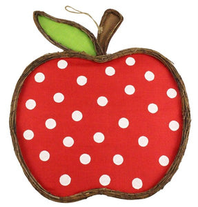 Apple Grapevine Red Green White 20 Inches x 17.5 Inches