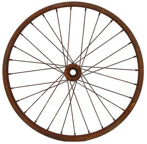 Decorative Bicycle Rim : Rust Brown - 16.5 Inches