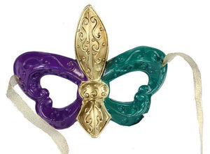 Mardi Gras Mask - Purple Green Gold - Costume Play 7.5"