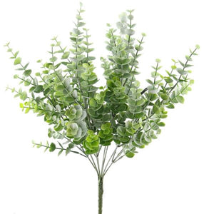 Plastic Eucalyptus Bush : Powder green - 16.5 inches height