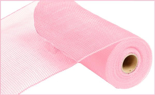 Deco Poly Mesh Ribbon : Non Metallic Pink - 10 Inches x 10 Yards (30 Feet)