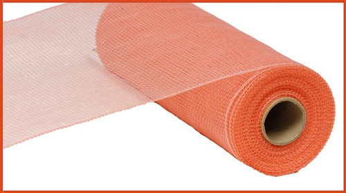 Deco Poly Mesh Ribbon : Non Metallic Coral - 10 Inches x 10 Yards (30 Feet)