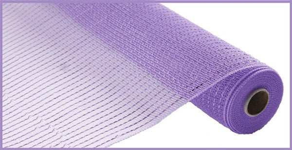 Wide Foil Deco Poly Mesh Ribbon : Lavender Purple with Lavender Foil - 10 Inches x 10 Yards (30 Feet)