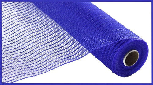 Wide Foil Deco Poly Mesh Ribbon, 10 Inches x 30 Feet (Royal Blue, Royal Blue Foil)