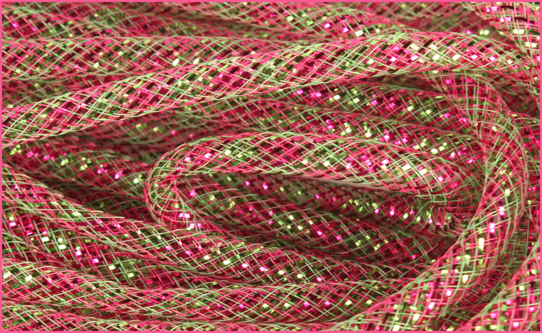 Deco Flex Tubing : Lime Green Fuchsia Pink - 8mm x 30 Yards (90 Feet)