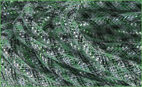 Deco Flex Tubing : Black Silver Lime Green - 8mm x 30 Yards (90 Feet)