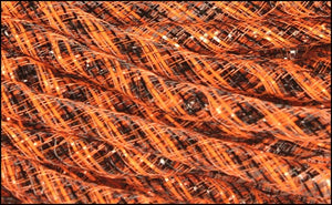 Deco Flex Tubing : Black Orange - 8mm x 30 Yards (90 Feet)