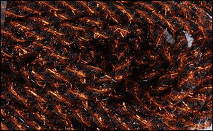 Tinsel Deco Flex Tubing : Orange Black - 8mm x 20 Yards (60 Feet)