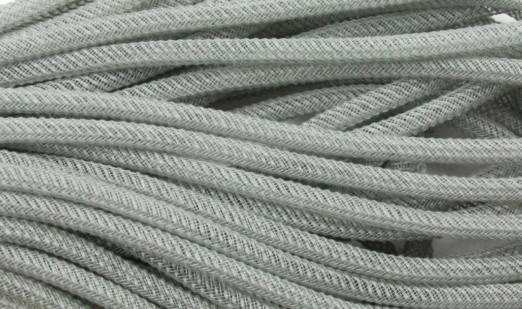 Faux Jute Flex Tubing : Grey Gray - 8mm x 30 Yards (90 Feet)