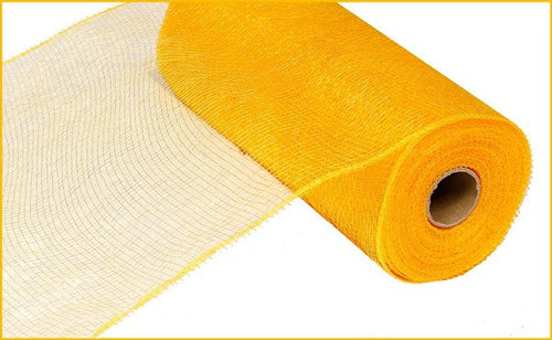 Deco Poly Mesh Ribbon : Value Mesh Ribbon Yellow Gold - 10 Inches x 10 Yards (30 Feet)