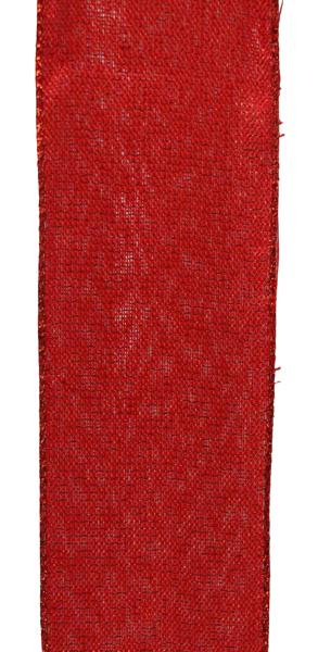 Metallic Royal Canvas Burlap Wired Ribbon : Red - 2.5 Inches x 10 Yards (30 Feet)