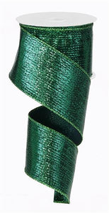 Metallic Wired Ribbon : Emerald Green - 2.5 Inches x 10 Yards (30 Feet)