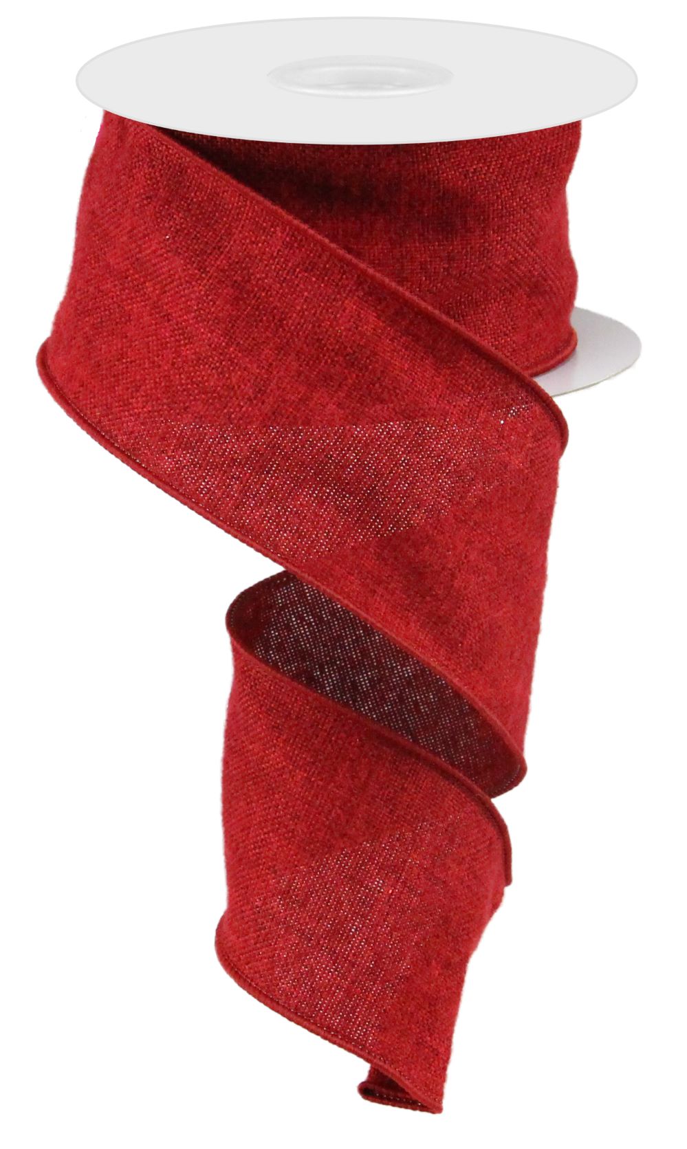 Red fuzzy royal burlap, cranberry - 2.5 Inches x 100 Feet (33.3 Yards)