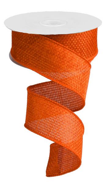 Solid Wired Ribbon : Orange - 1.5 Inches x 10 Yards (30 Feet)