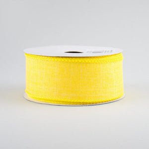 Yellow Sunflower Solid Wired Canvas Ribbon, 1.5 Inches x 10 Yards, RG127829