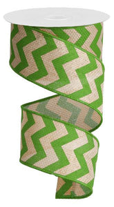 lime green burlap chevron - 2.5 Inches x 100 Feet (33.3 Yards)