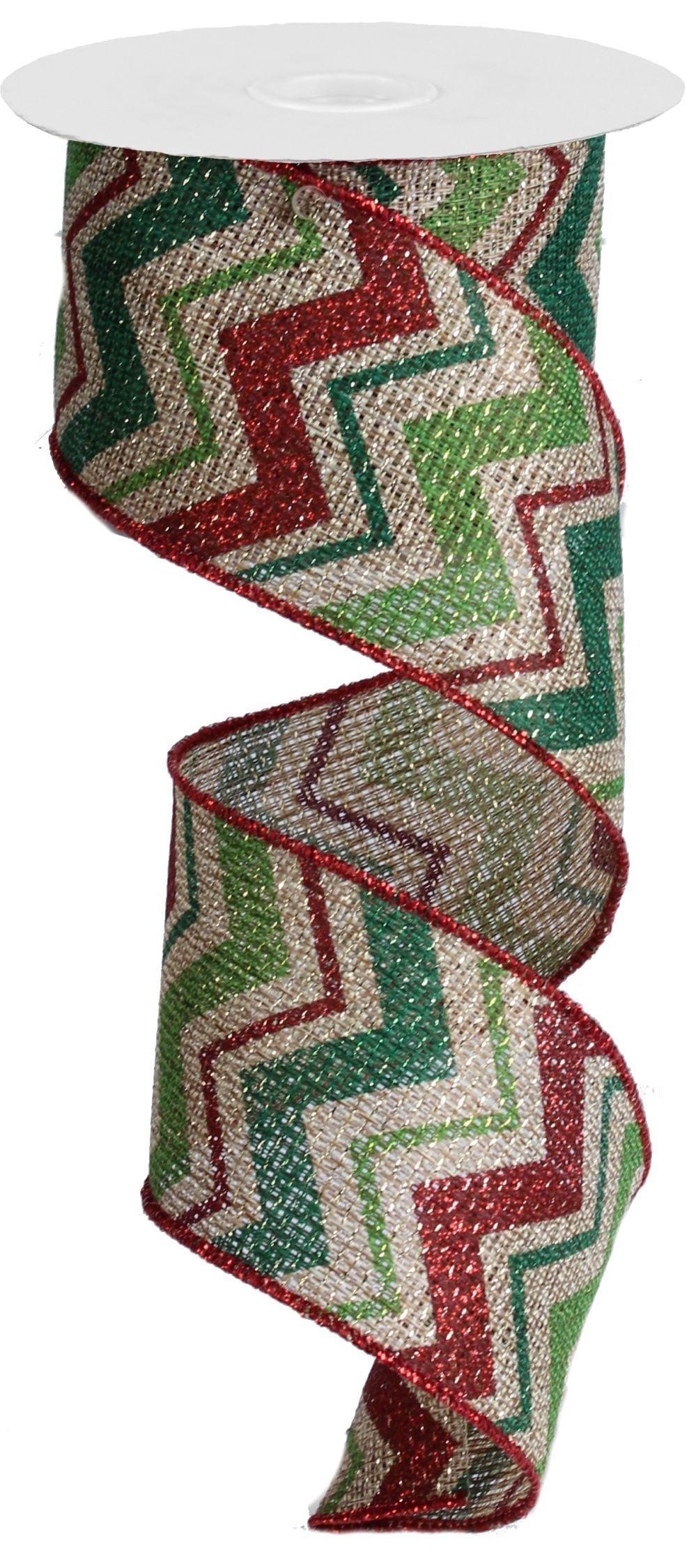 MULTI CHEVRON/CROSS ROYAL 1Color: RED/EMERALD/LIME - 2.5 Inches x 100 Feet (33.3 Yards)