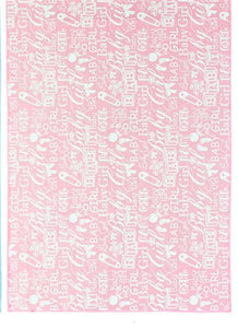 72-inch Rectangle Polyester Table Runner Girl Baby Shower, Restaurant Banquet Pink White