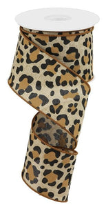 Leopard Print/Royal  Color: Light Beige/Black/Brown - 2.5 Inches x 100 Feet (33.3 Yards)