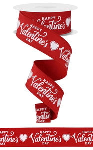 HAPPY VALENTINES DAY - 1.5 Inches x 10 Yards (30 Feet)