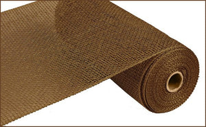 Poly Burlap Mesh Ribbon : Solid Brown - 10 Inches x 10 Yards (30 Feet)