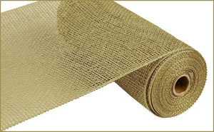 Poly Burlap Mesh Ribbon : Solid Moss Green - 10 Inches x 10 Yards (30 Feet)