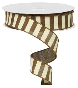 Brown/white stripe - 1.5 Inches x 50 Yards (150 Feet)