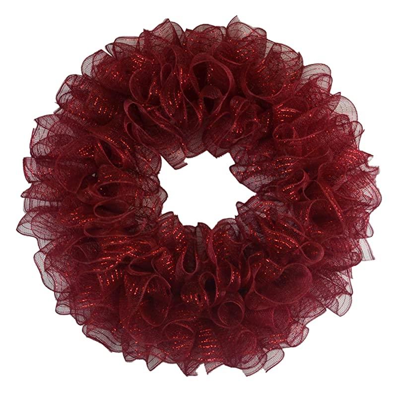 Burgundy Plain Wreath Base Already Made - Premade Starter Wreaths