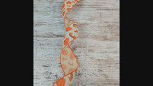 Load and play video in Gallery viewer, Pumpkin Pie on Canvas Wired Ribbon : Cream Ivory - 2.5 Inches x 10 Yards (30 Feet)
