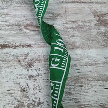 Load and play video in Gallery viewer, Football Wired Ribbon Green and White - 2.5 Inches x 10 Yards (30 Feet)
