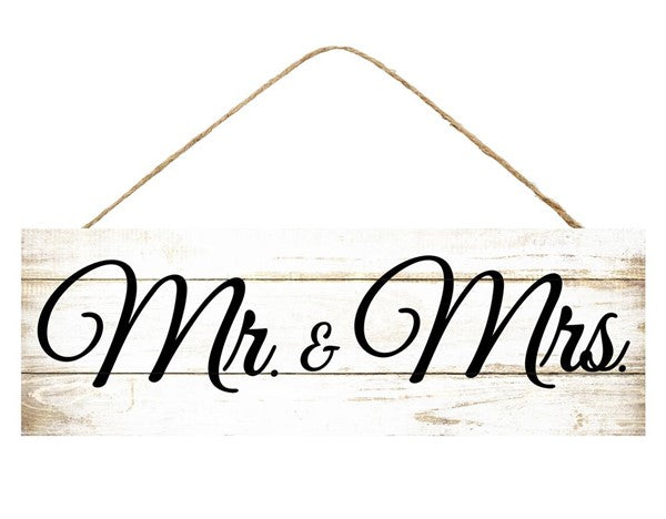 Mr. & Mrs. Wedding Wooden Sign : - 15 Inches x 5 Inches