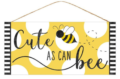 Cute as Can Bee Wood Sign: Bumble Bee - 12 Inches