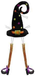Witch Hat and Leg 3 Piece Kit : Orange Black Purple Lime Green - 32 Inches