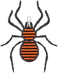 Stripe Spider Grapevine : Orange Black - 23 inches x 18 inches