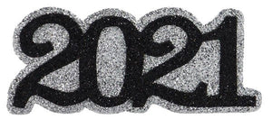 2021" Glitter EVA Foam for Graduation Homecoming Decor and Mums (4.75 Inches)