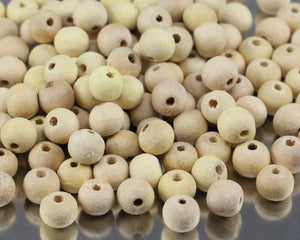 Eucalyptus Wood Beads : White - 10mm