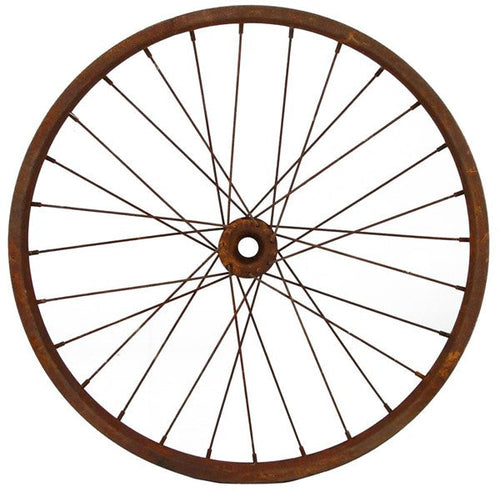 Decorative Bicycle Rim : Rust Brown - 16.5 Inches