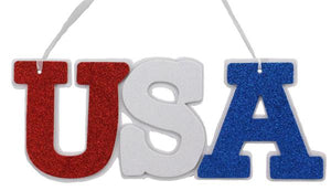 "USA" WORD SIGN - 14.5"L 