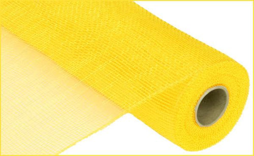 Poly Deco Mesh Ribbon : Nonmetallic Yellow - 21 Inches x 10 Yards (30 Feet)