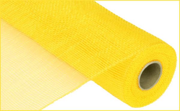 Poly Deco Mesh Ribbon : Nonmetallic Yellow - 21 Inches x 10 Yards (30 Feet)