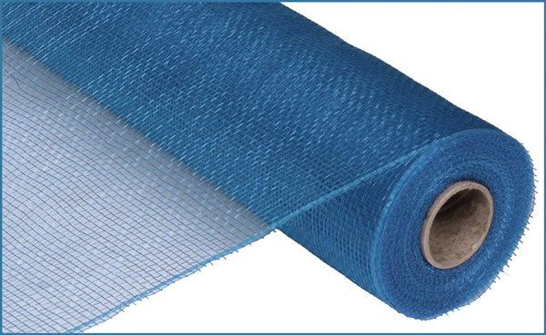 Poly Deco Mesh Ribbon : Nonmetallic Denim Blue - 21 Inches x 10 Yards (30 Feet)
